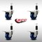 Service Caster 3'' SS Solid Poly Swivel 1-1/4'' Expanding Stem Caster Set Total Lock Brake, 4PK SCC-SSEXTTL20S314-SPUS-114-4 - alternate 3